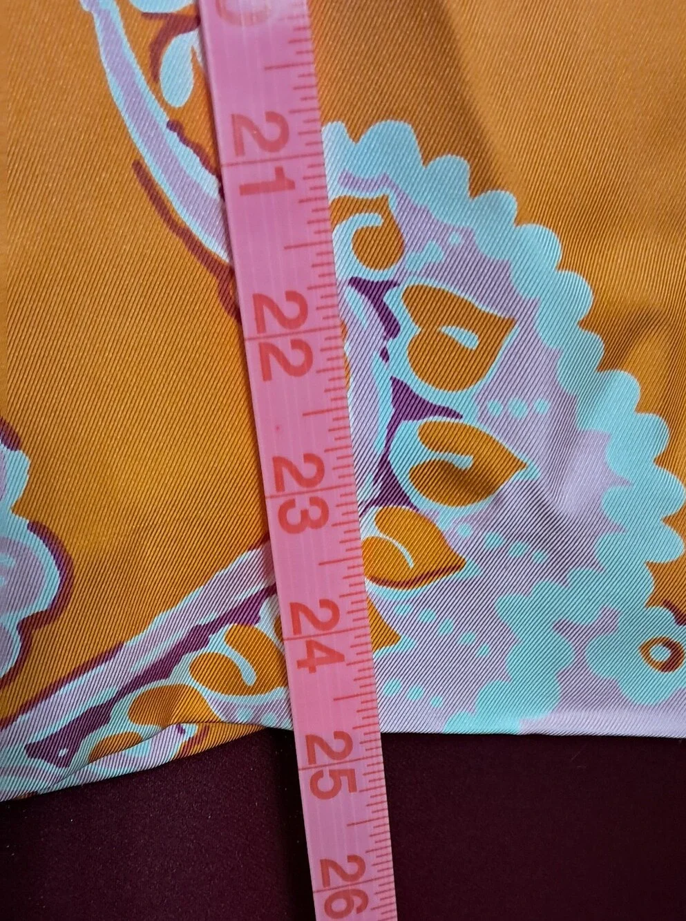 Ann Taylor 100% Silk Sz. 6 Orange and Pink Skirt - Picture 8 of 14